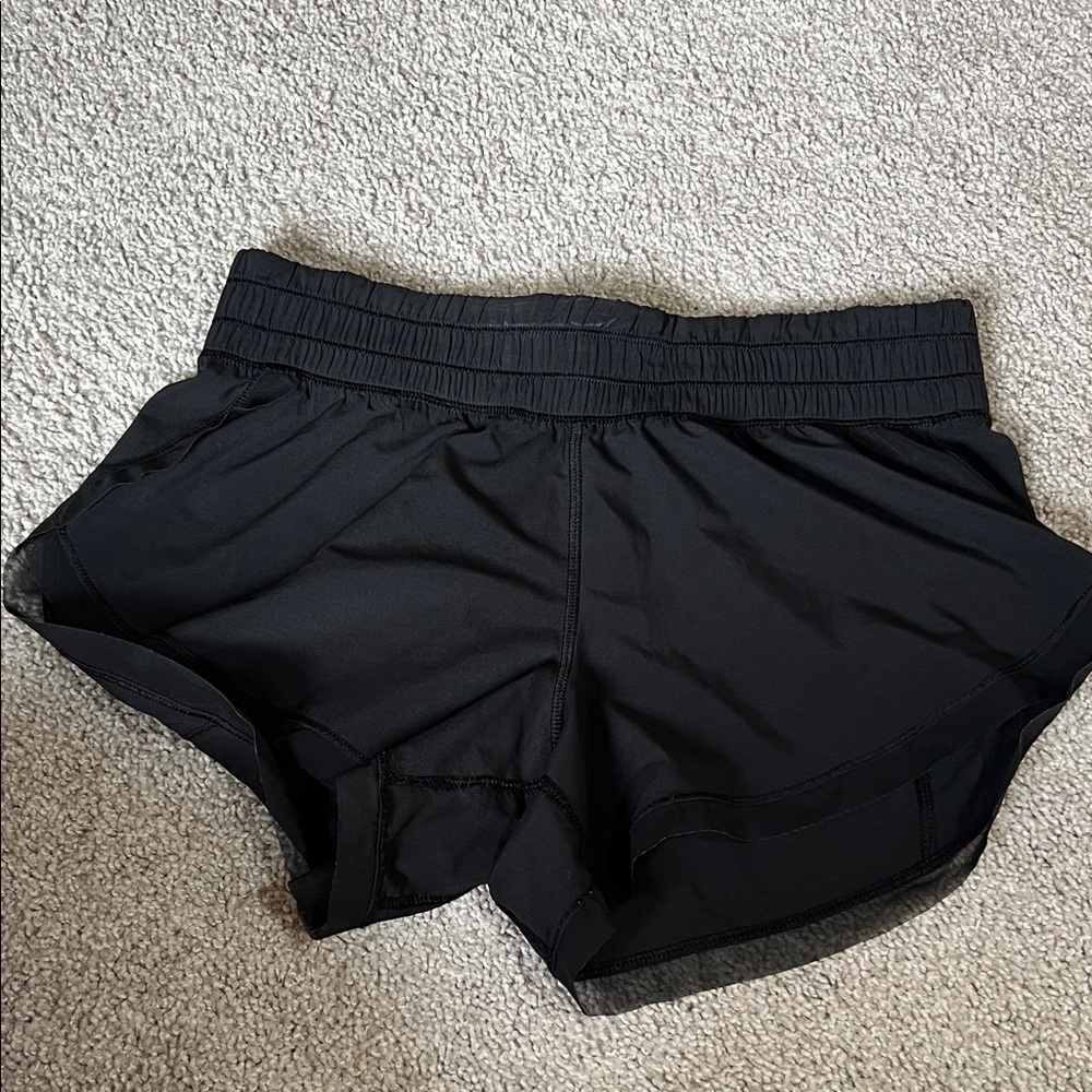 Black lululemon women’s athletic shorts